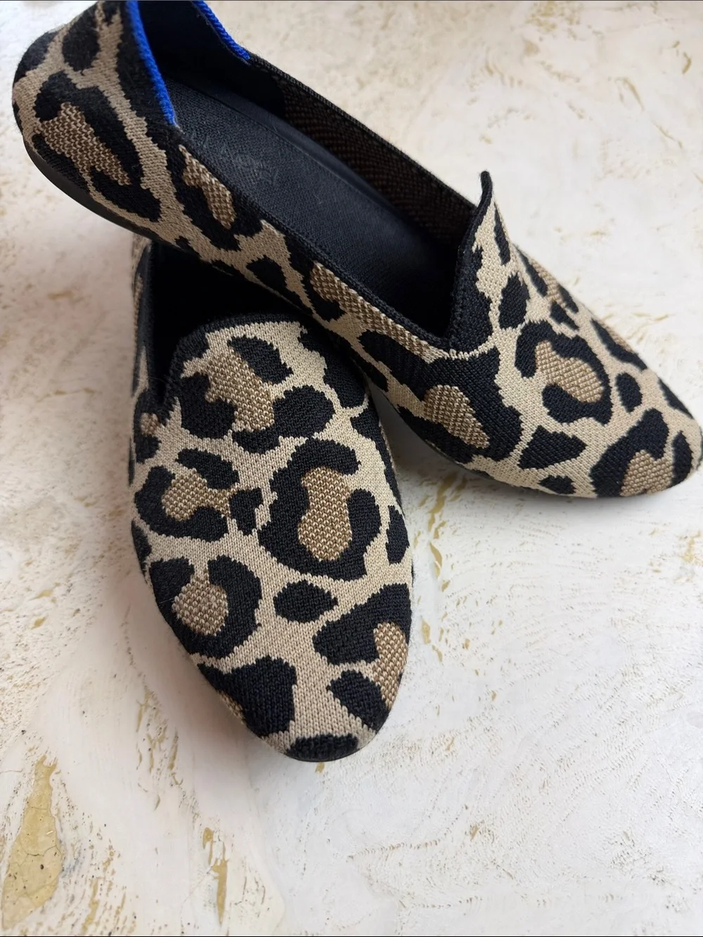 Rothy’s The Almond Loafer Size 8 Desert Cat Leopard Print